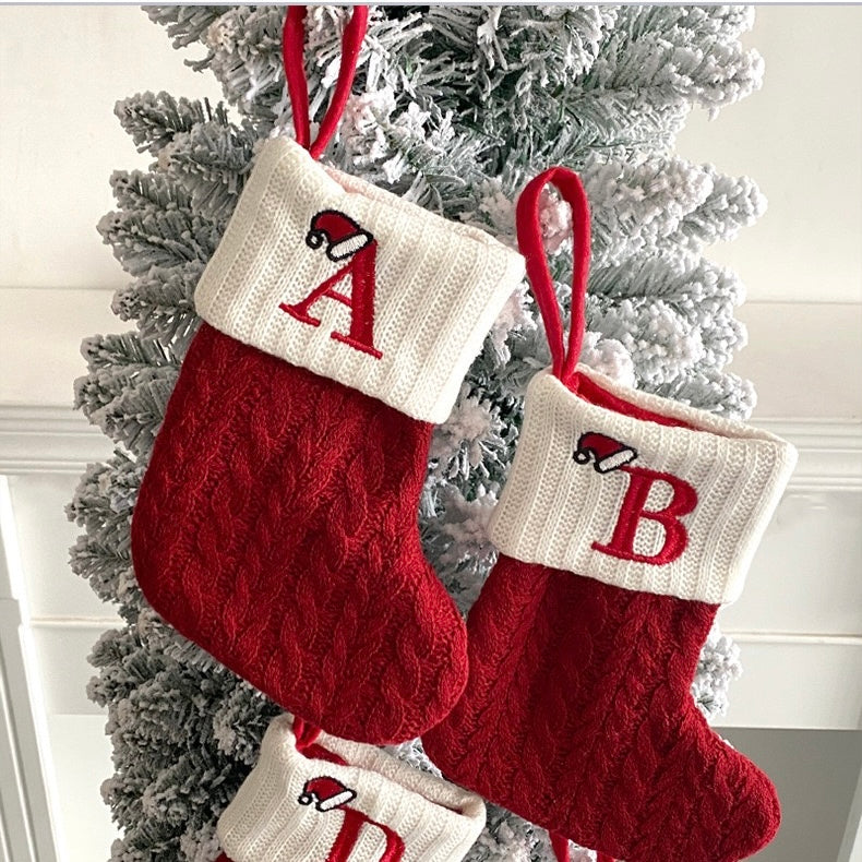Xmas Knitted Stocking Ornament